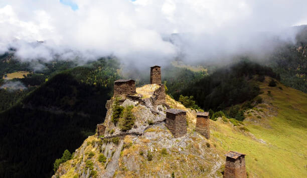 Plakat Beautiful view of medieval monastery old