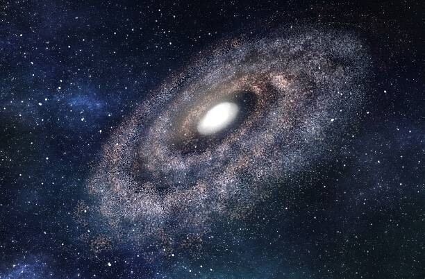 Plakat Big Spiral Galaxy - 3D Rendered