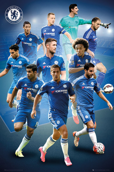 jernbane spejl ubehageligt Chelsea FC - Players 15/16 Plakat, Poster online på Europosters