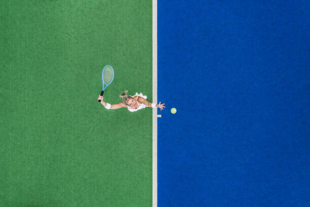 Plakat Drone shot looking down on a