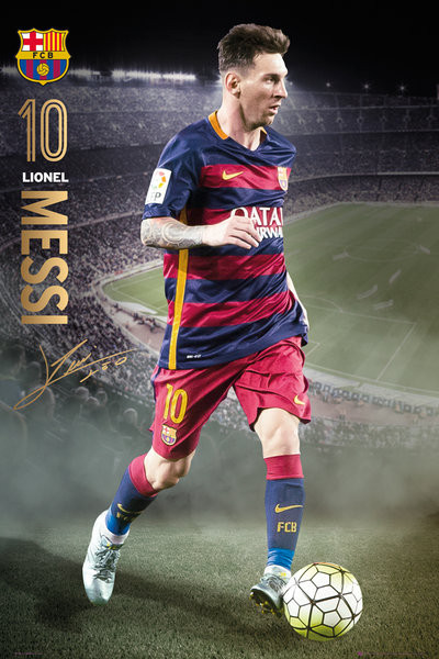 Fc Barcelona Messi Action 1516 Plakat Poster Online På Europosters