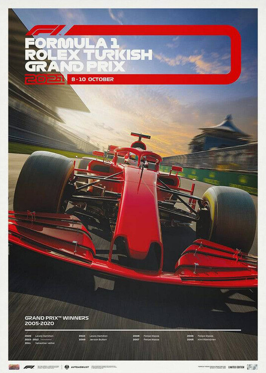 Kunsttryk Formula 1 Rolex Turkish Grand Prix - Limited Edition