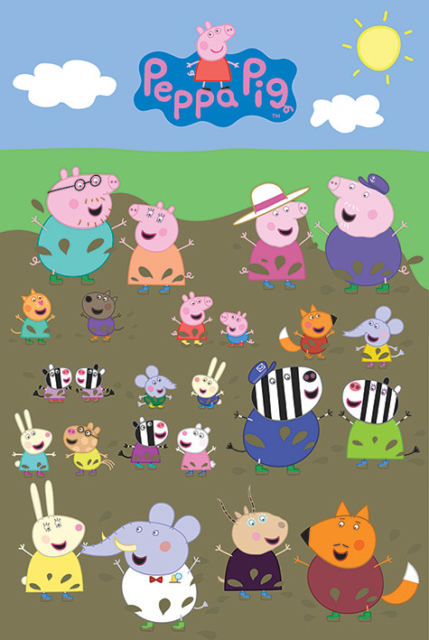Gurli Gris - Characters Puddle Plakat, Poster online på Europosters