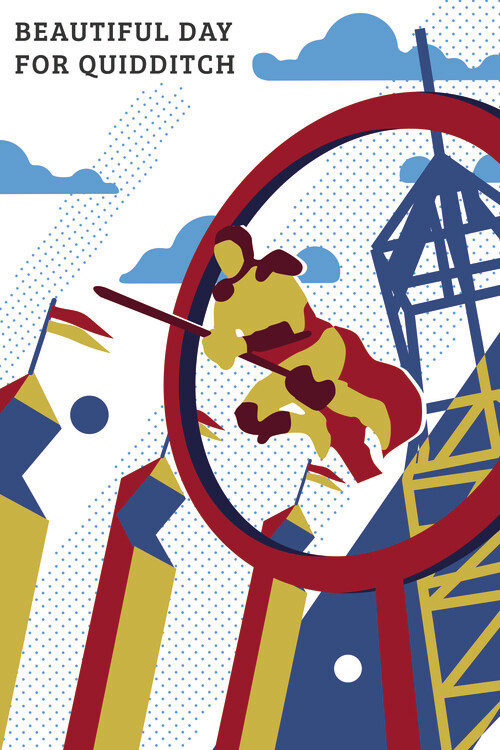 Plakat Harry Potter - Quidditch