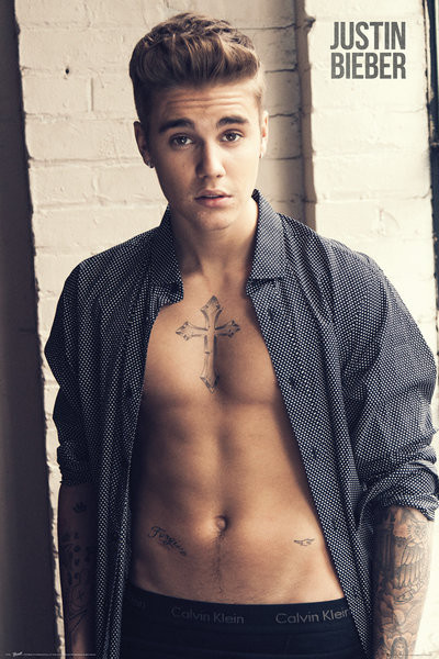 Vestlig slank Viewer Justin Bieber - Shirt Plakat, Poster online på Europosters