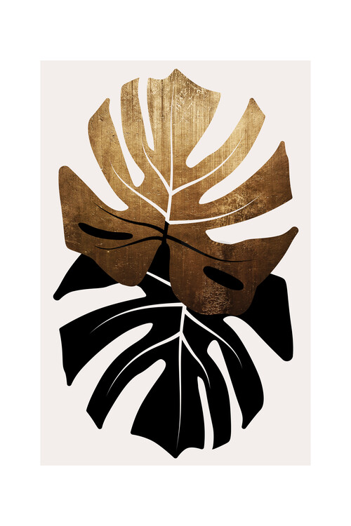 Plakat Kubistika - Duet of monsteras