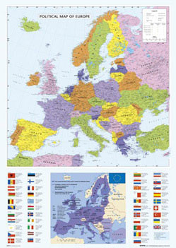 Tanke kommando terrasse Map of Europe Plakat, Poster online på Europosters