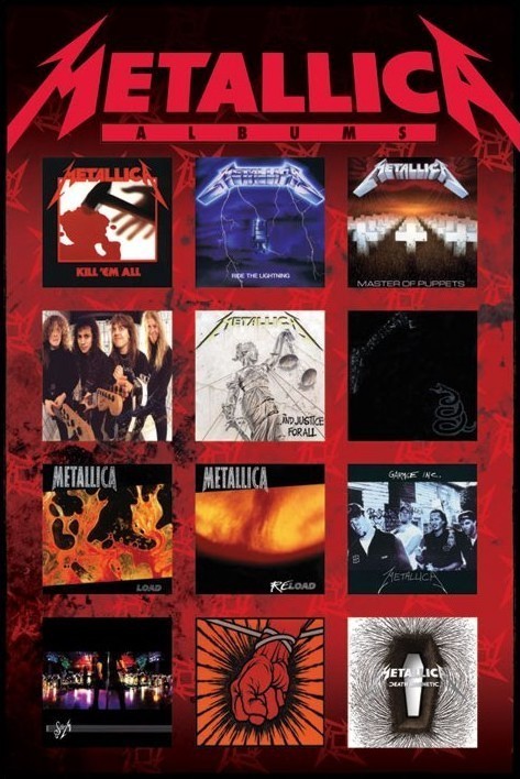 Udvalg Fil voldgrav Metallica - albums Plakat, Poster online på Europosters