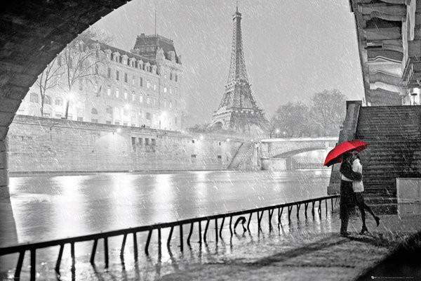 Paris - Eiffel tower kiss Plakat