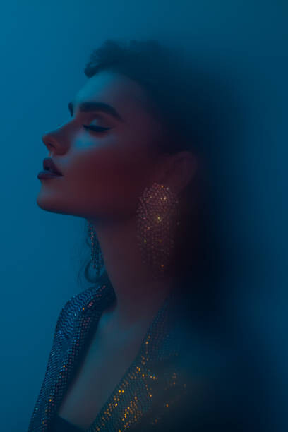 Plakat Photo of a beautiful woman with blur effect