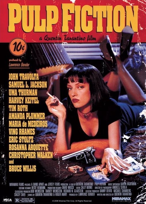 PULP FICTION - uma on the bed Plakat