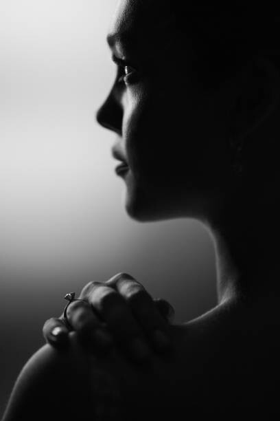 Plakat Stylish black and white close up