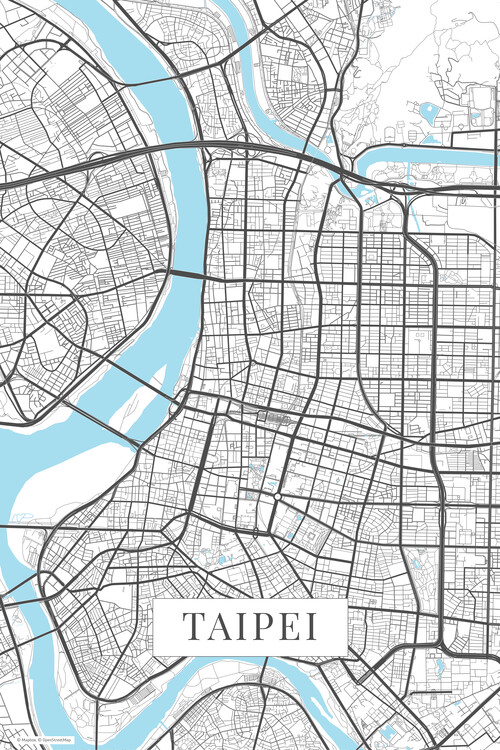 Plakat Taipei white