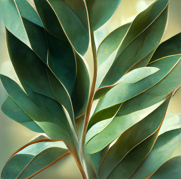 Plakat Texture Of Green Eucalyptus Leaves