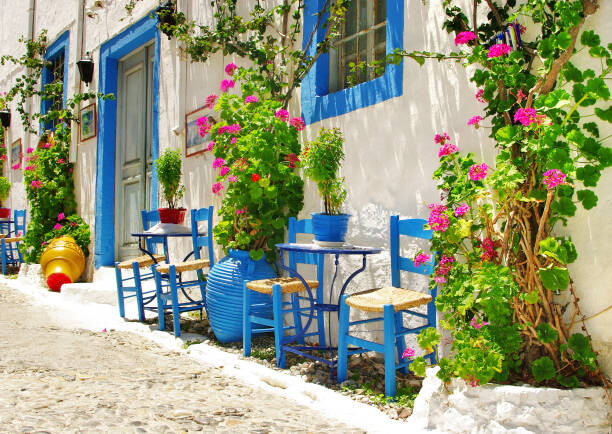 Plakat Traditional bars and street taverns of Greece