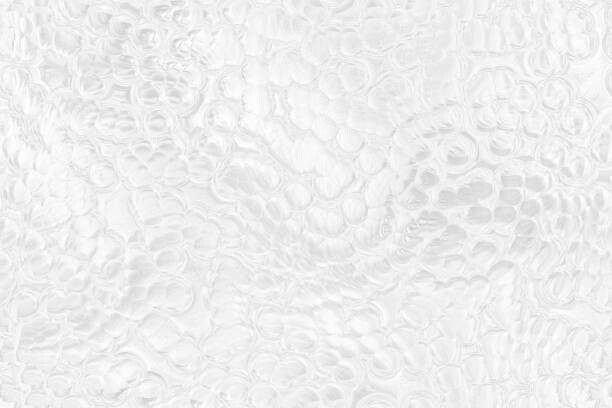 Plakat White Silver Bubble Background Abstract Snake