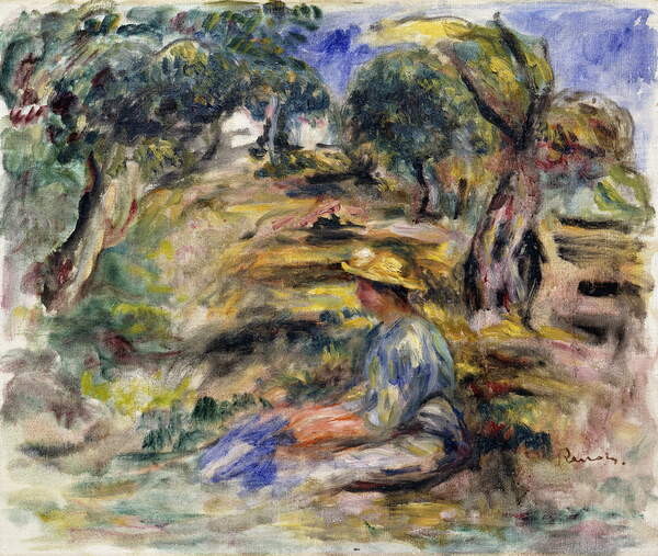 Plakat Woman in Blue, Seated; Femme en Bleu Assise,