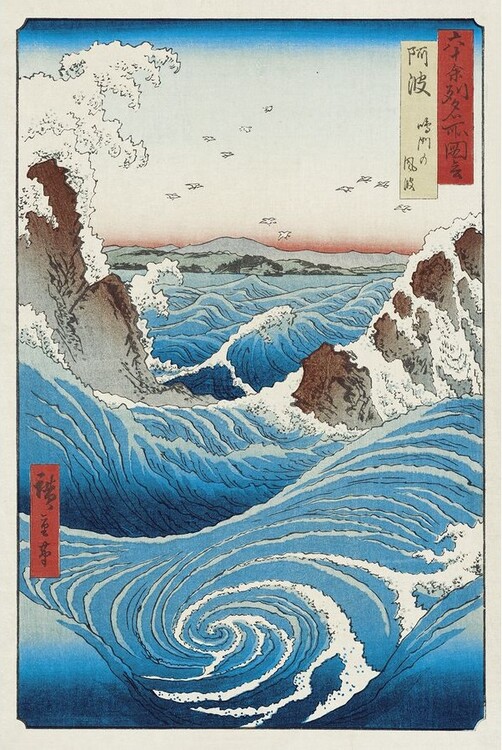 Poster Hiroshige - Whirlpools