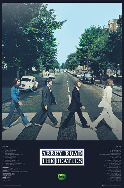 Plakát Beatles - Abbey Road Tracks