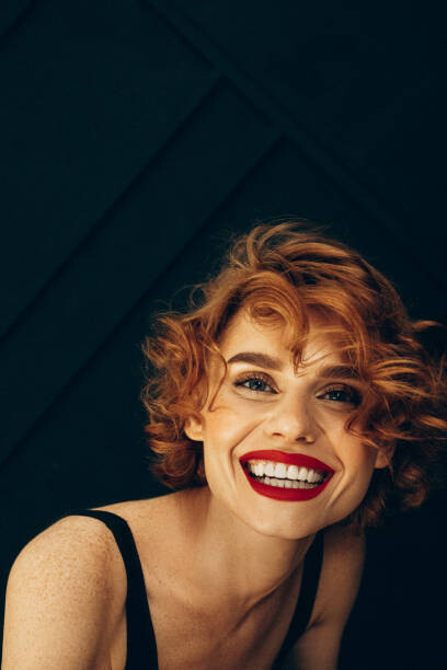 Plakát Beautiful emotional woman with perfect hairstyle