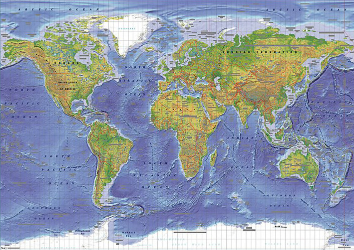domborzati térkép világtérkép Domborzati Világtérkép Plakátok, Poszterek az Europoszters.hu domborzati térkép világtérkép