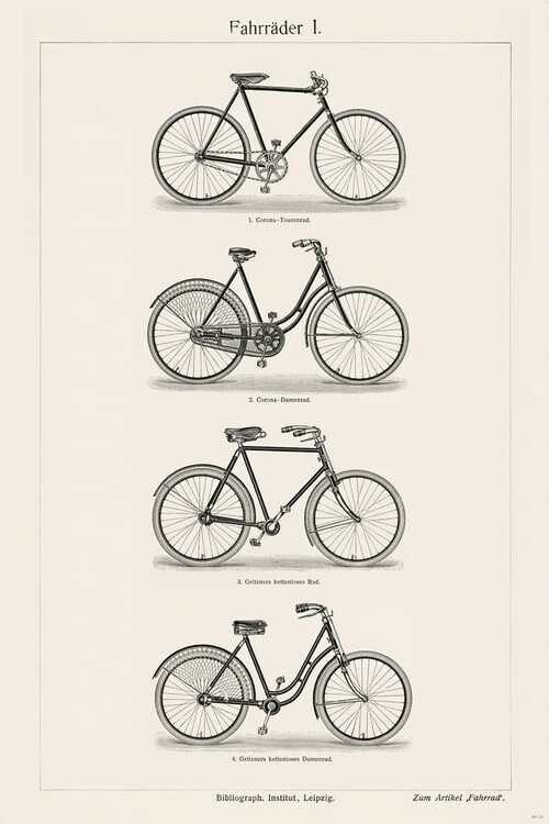 Plakát Fahrräder I - Bibliograph