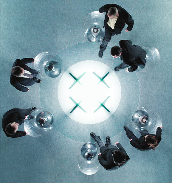 Plakát Group of business people meeting at