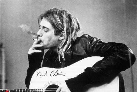 Kurt Cobain - smoking Plakát