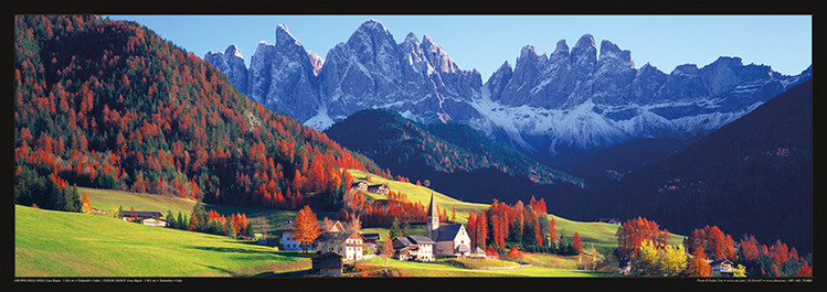 Olaszország - Dolomity, Saas Rigais na jaře Plakát