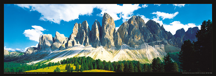 Olaszország - Dolomity, Saas Rigais západ slunce Plakát