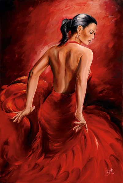 R. Magrini Flamenco - Red Dancer Plakát
