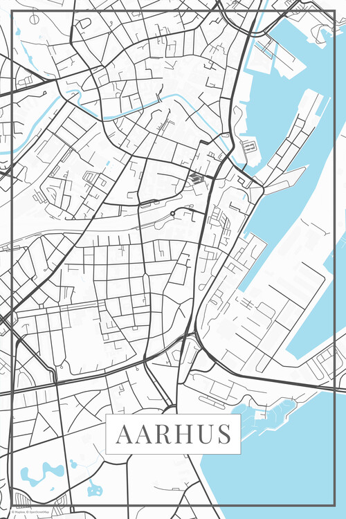 Plakát Aarhus white