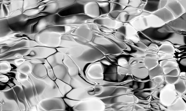 Plakát Abstract Fluid Black and White Flowing
