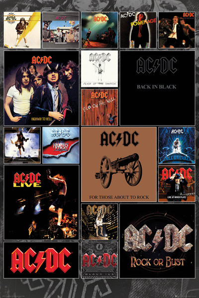 Plakat, Obraz AC/DC - Covers | Plakaty ścienne | 3+1 GRATIS | Posters.pl