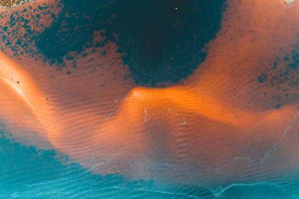 Plakát Aerial view of the vibrant colours of sea