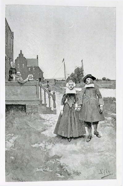 Plakát Along the Canal in Old Manhattan