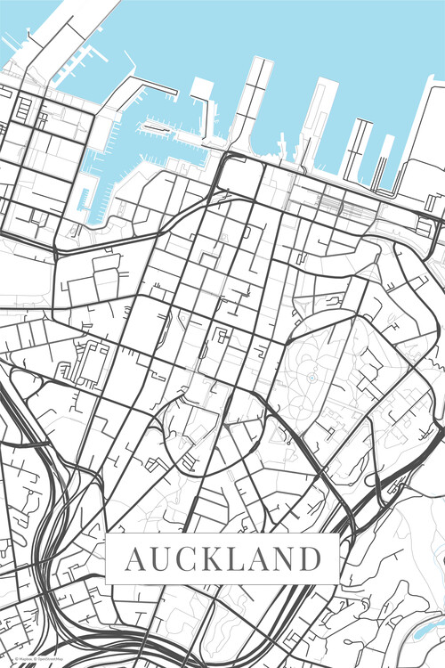 Plakát Auckland white