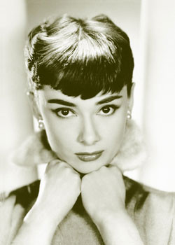 Plakat Audrey Hepburn - sepia