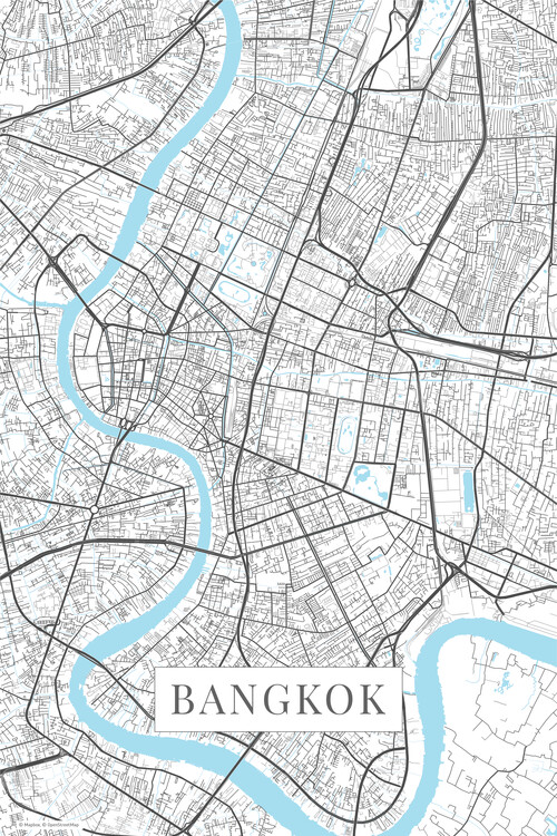 Plakát Bangkok white