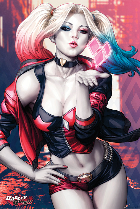 Plakát Batman - Harley Quinn Kiss