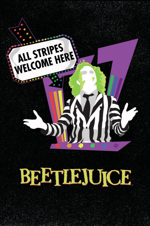 Plakát Beetlejuice - All stripes welcome here