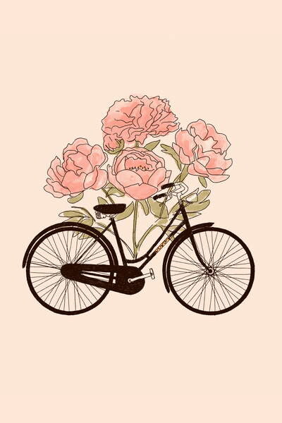Plakát Bicycle and flower : Paris, 2022