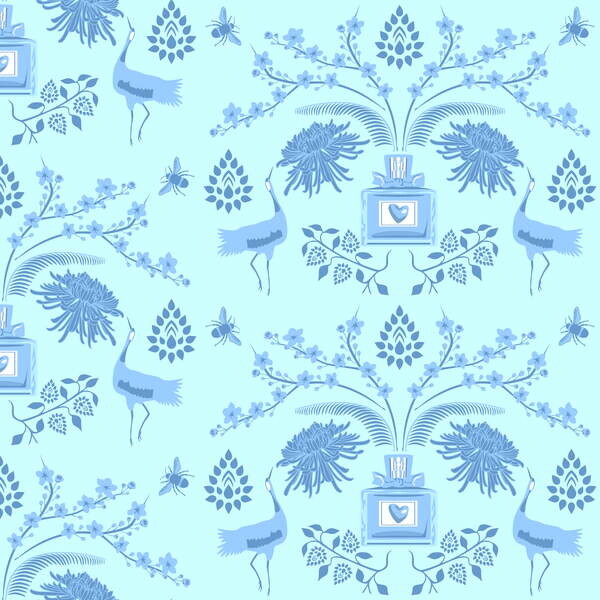 Plakát Blue Floral Scent