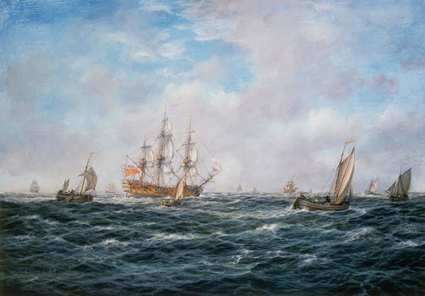 Plakát British Man-o-War and Other Craft, c.1740