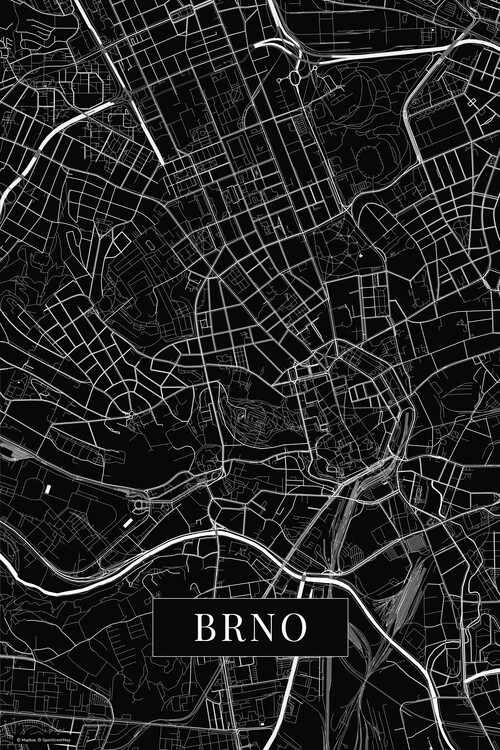 Plakát Brno black