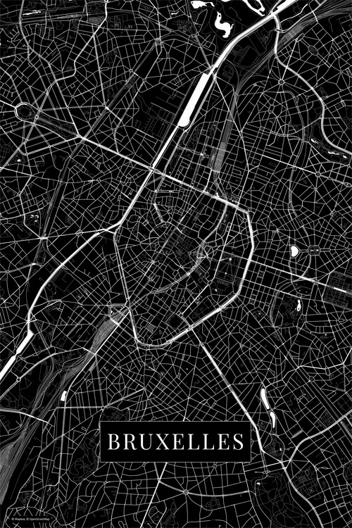 Plakát Bruxelles black
