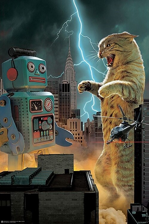 Plakát Catzilla vs Robot