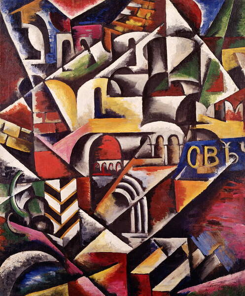 Plakát Cubist cityscape, 1914