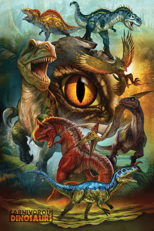 Plakát Dinosauři - masožravci