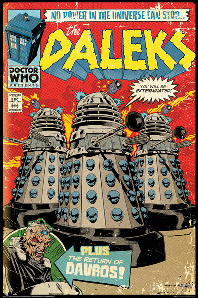 Plakát Doctor Who - Red Dalek Comic